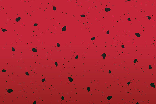 وکتور EPS و Ai تصویر زمینه هندوانه با هسته های هندوانه روی زمینه قرمز ویژه شب یلدا